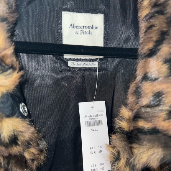 Abercrombie & Fitch Animal Print Faux Fur Coat - Picture 3 of 3